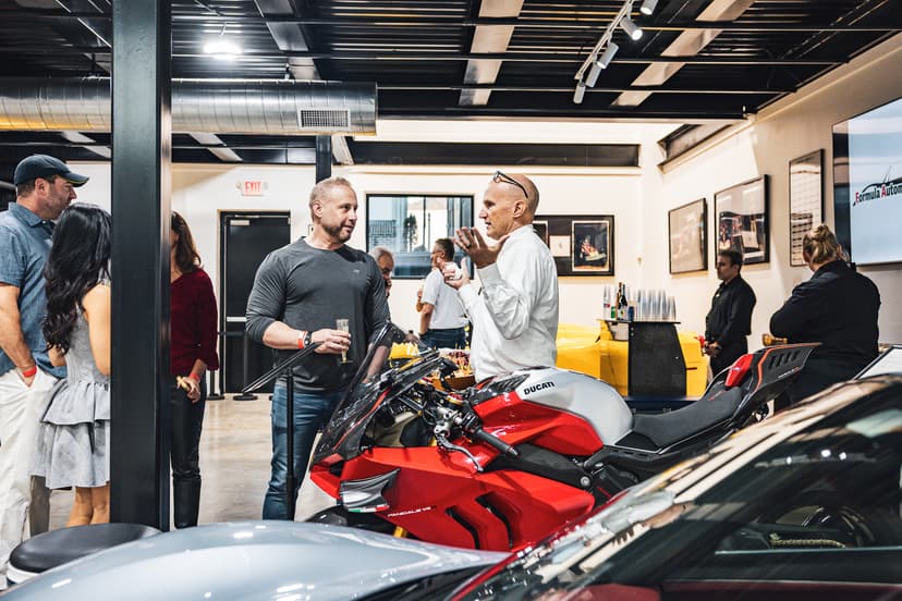 Exotic supercar on display at private event venue in Houston