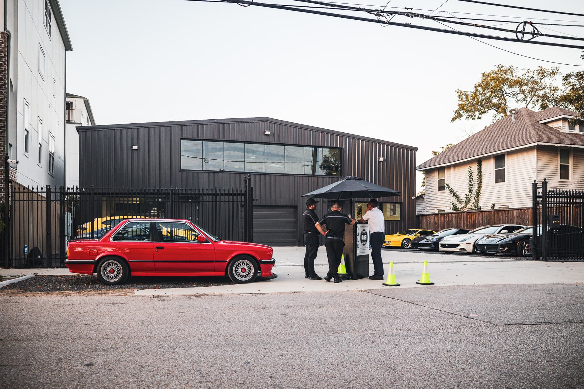 Private party venue at Formula Automotive Museum Houston — exotic cars and elegant event space